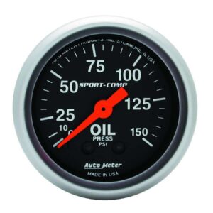 AUTOMETER Sport Comp 2 1/16in Oil 0-150 PSI Mech. 3323