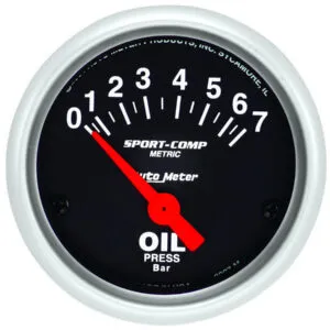 AUTOMETER 2-1/16 Mini S/C Oil Pressure Gauge - Metric 3327-M