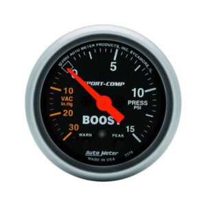 AUTOMETER 2-1/16in S/C Boost/Vac. Gauge 30in/15psi 3376