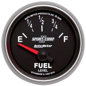 AUTOMETER 2-1/16in S/C II Fuel Level Gauge 240-33ohms 3616