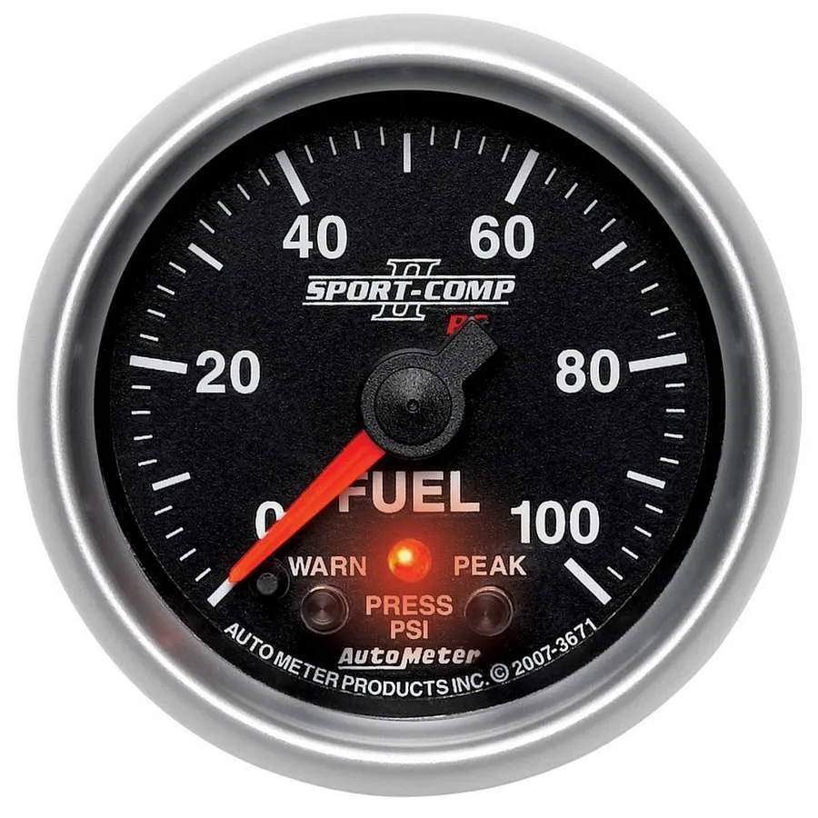 AUTOMETER 2-1/16 S/C II Fuel Press Gauge - 0-100psi 3671