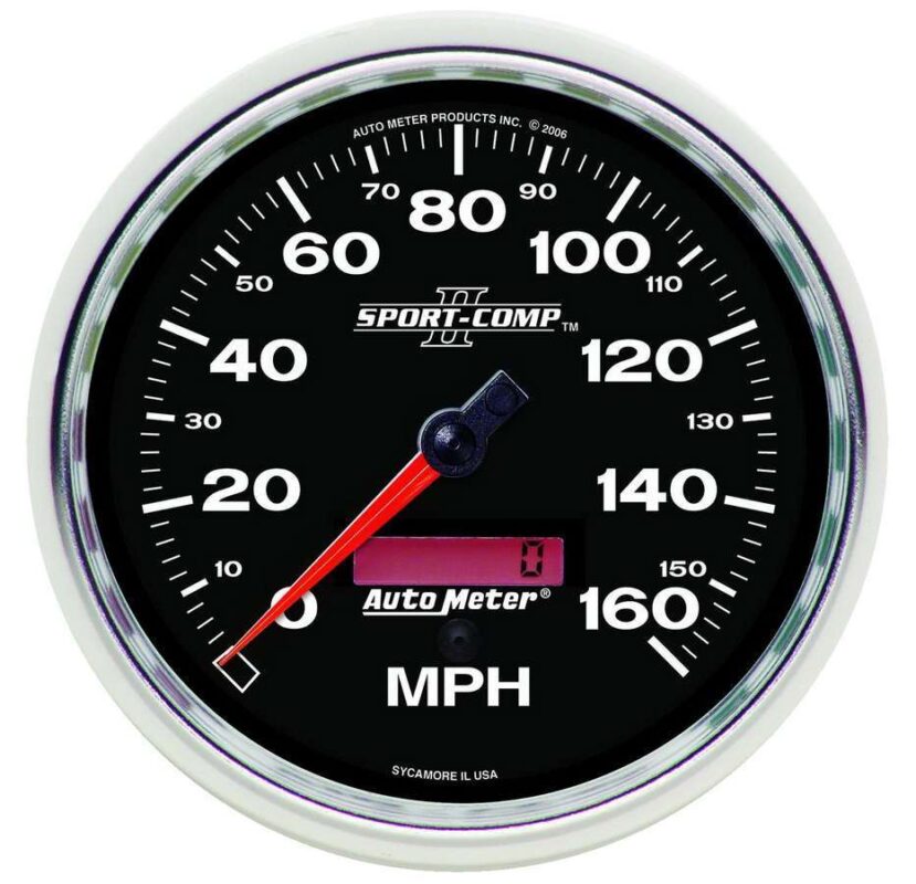 Three Wheel Speedometer AUTOMETER 5in S/C II In-Dash Speedo 160MPH 3689