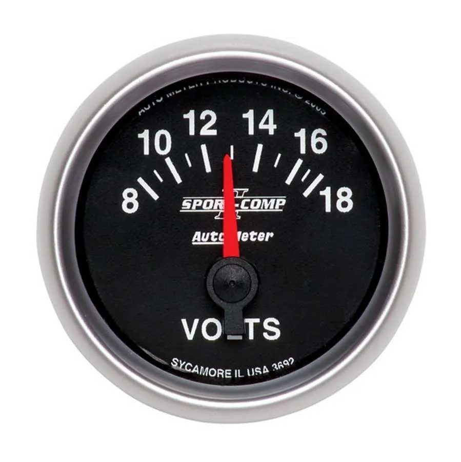 AUTOMETER 2-1/16in S/C II Voltmeter 8-18 3692