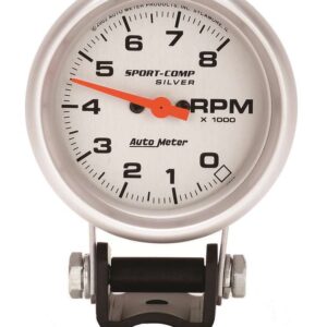 AUTOMETER Sport Comp 2 5/8in Silver Tach 8000 RPM 3707