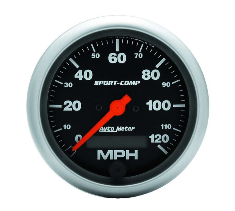 Three Wheel Speedometer AUTOMETER 3-3/8in Sport Comp. Elec. 120MPH Speedometer 3987