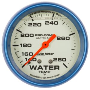 AUTOMETER 2-5/8 Ultra-Nite Water Temp Gauge 140-280 4231