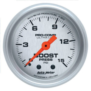 AUTOMETER 2-1/16 U/L Boost Gauge 0-15psi 4302