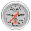 AUTOMETER 2-1/16in U/L Oil Press. Gauge w/Peak & Warning 4352