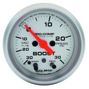AUTOMETER 2-1/16in U/L Boost/Vac. Gauge 30in/15psi 4376