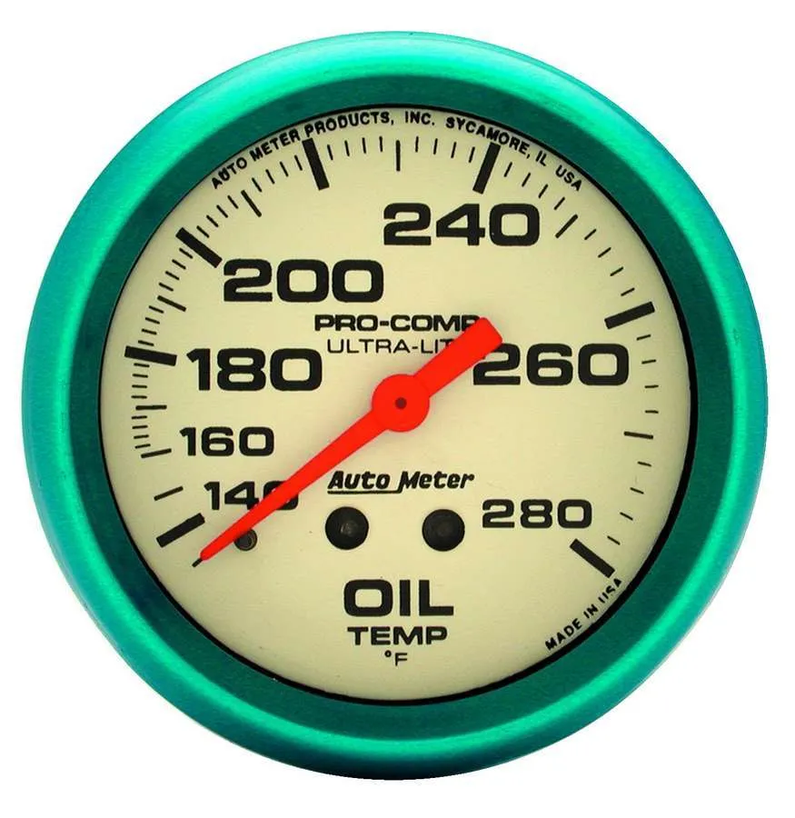 AUTOMETER 2-5/8 Ultra-Nite Oil Temp Gauge 140-280 4541