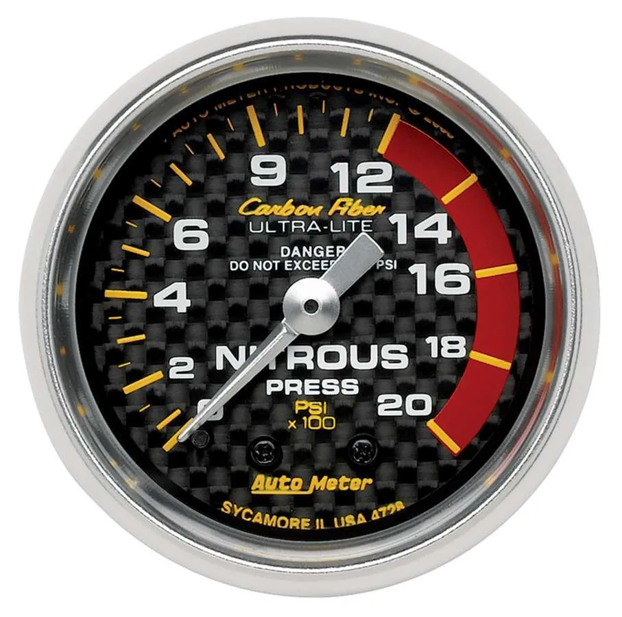 AUTOMETER C/F 2-1/16in Nos Pressure Gauge 0-2000PSI 4728