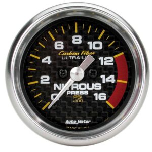 AUTOMETER 2-1/16in C/F Nitrous Press. Gauge 0-1600psi 4774