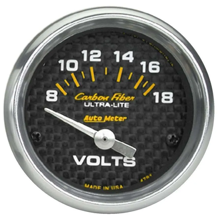 AUTOMETER C/F 2-1/16in Voltmeter 8-18 Volts 4791