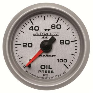 AUTOMETER 2-1/16in U/L II Oil Pressure Gauge 0-100psi 4921