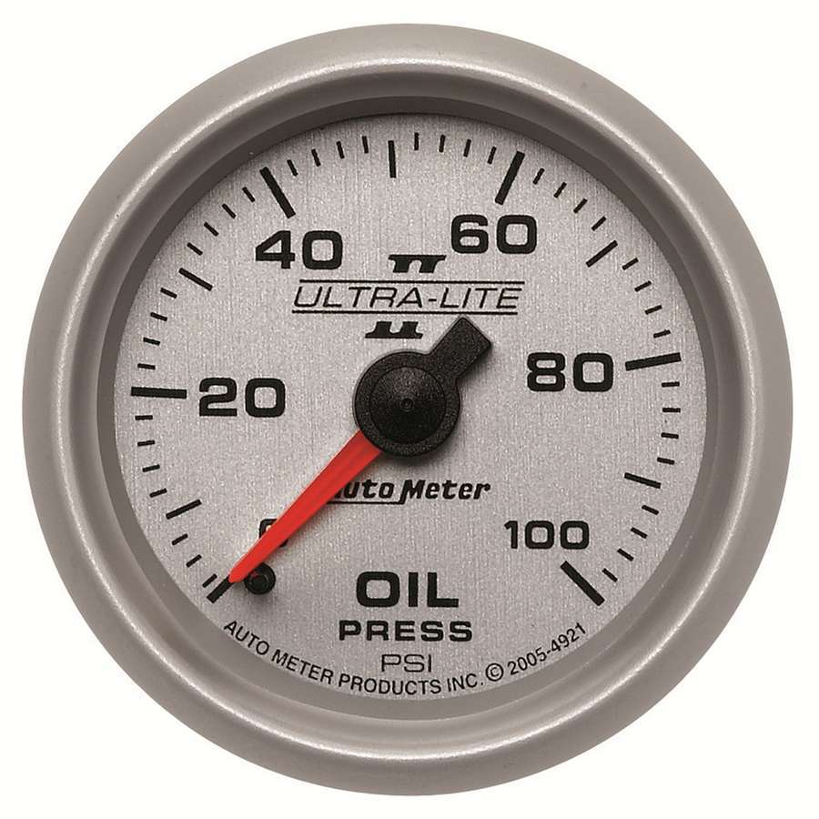 AUTOMETER 2-1/16in U/L II Oil Pressure Gauge 0-100psi 4921