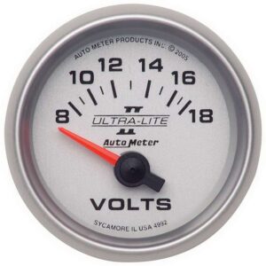 AUTOMETER 2-1/16in U/L II Voltmeter 8-18 Short Swp 4992