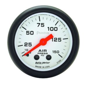 AUTOMETER 2-1/16 Phantom Air Press. Gauge 0-150psi 5720