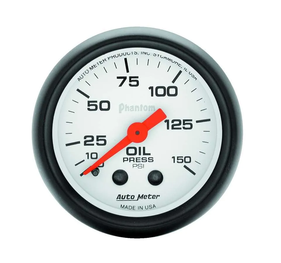 AUTOMETER 2-1/16in Phantom Oil Press. Gauge 0-150psi 5723