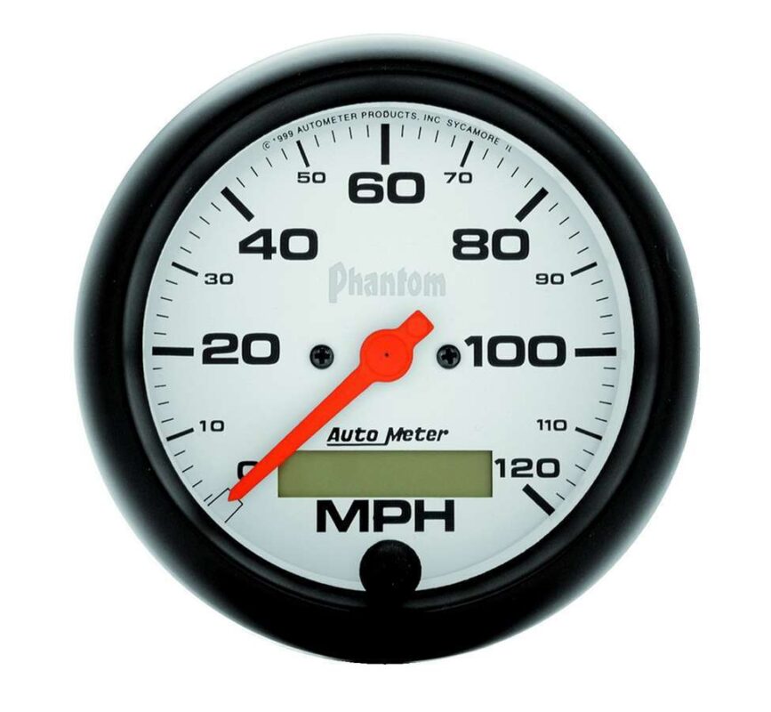 Three Wheel Speedometer AUTOMETER 3-3/8in Phantom Speedo 120mph 5887