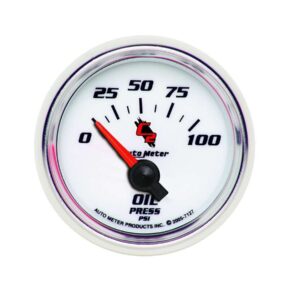 AUTOMETER 2-1/16in C2/S Oil Press. Gauge 0-100psi 7127