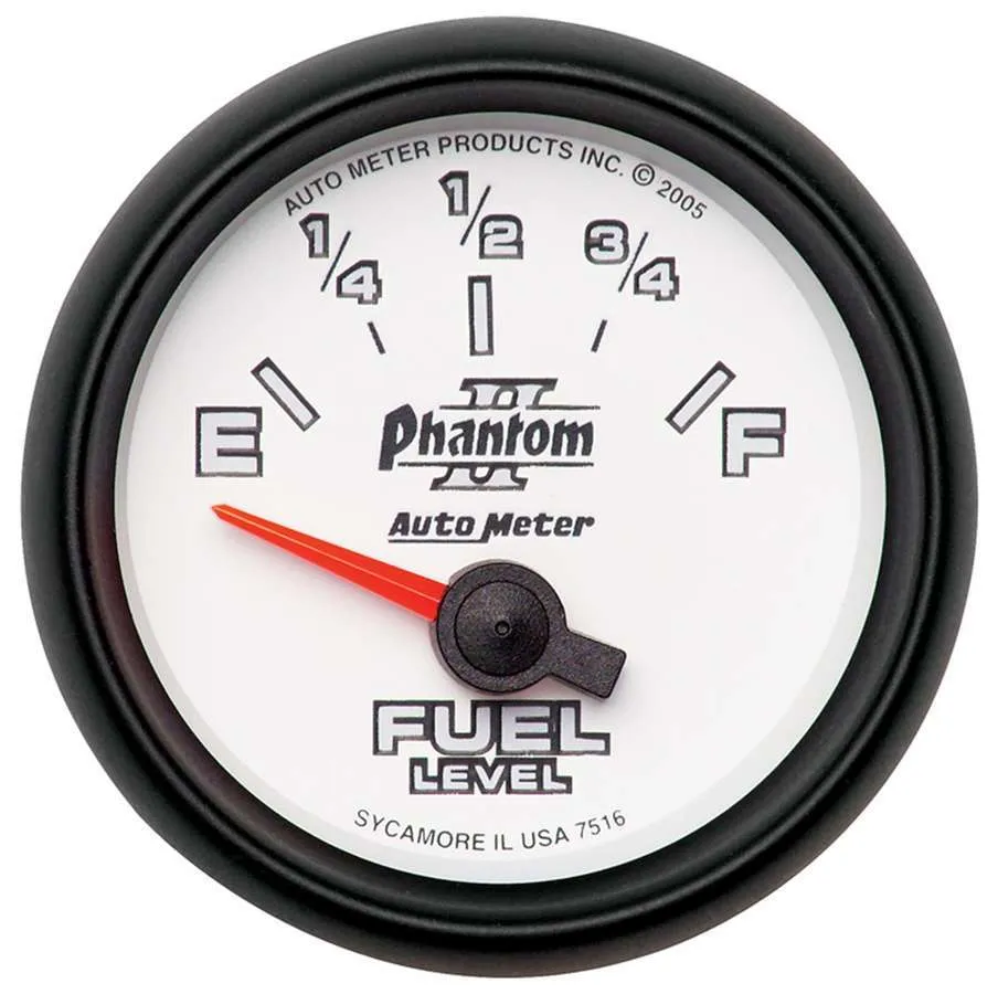 AUTOMETER 2-1/16in P/S II Fuel Level Gauge 240-33ohms 7516