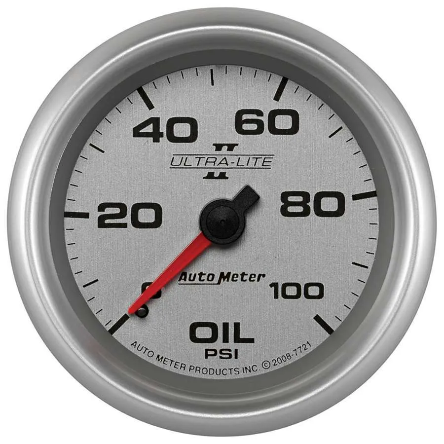 AUTOMETER 2-5/8 U/L II Oil Press Gauge 0-100psi 7721
