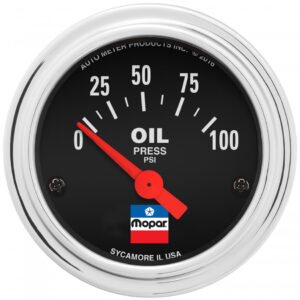 AUTOMETER 2-1/16 Oil Press Gauge Mopar Logo Series 880786