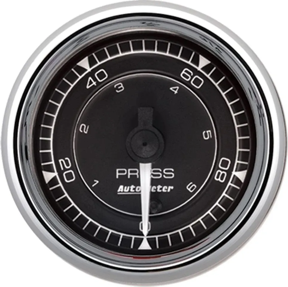 AUTOMETER 2/16 Chrono Chrome Gauge Pressure 100PSI 9753