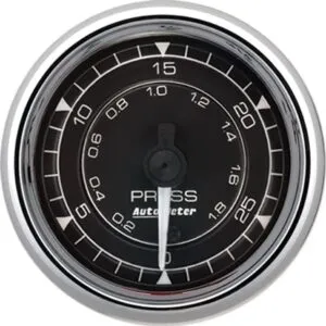 AUTOMETER 2/16 Chrono Chrome Gauge Pressure 30PSI 9764