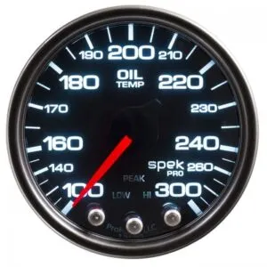 AUTOMETER 2-1/16 Oil Temp Gauge 100-300 Deg Black Dial P32252