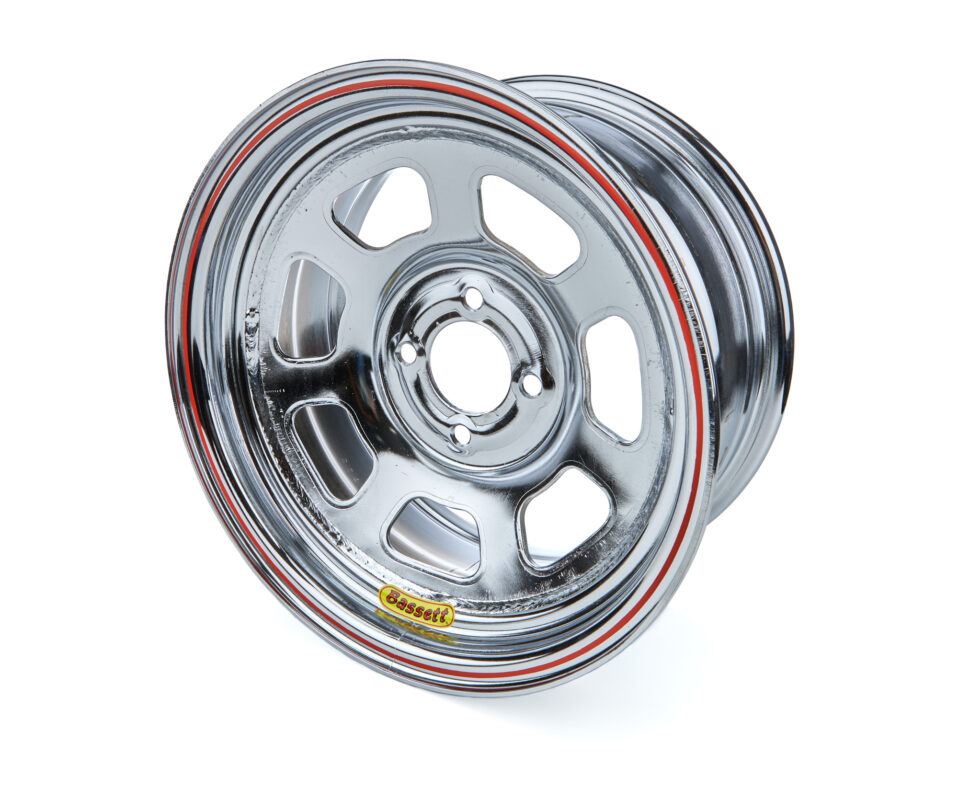 BASSETT Wheel 14x7 D Hole 4x 100MM 4in Chrome 47SH4C