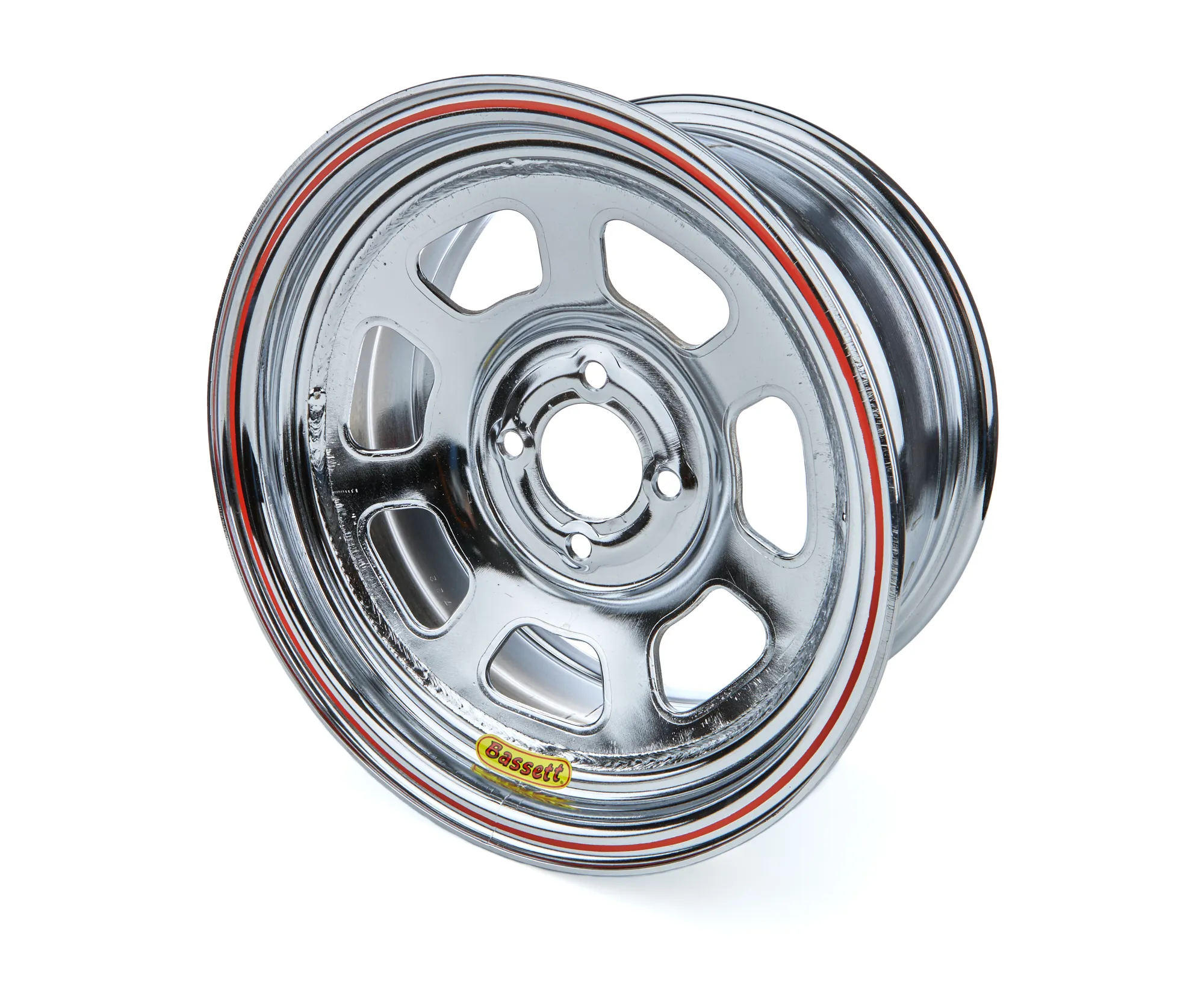 BASSETT Wheel 14x7 D Hole 4x 100MM 4in Chrome 47SH4C