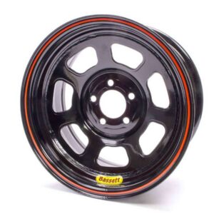 BASSETT 14x7 5x100mm 4in BS D-Hole Light Black 47SN4