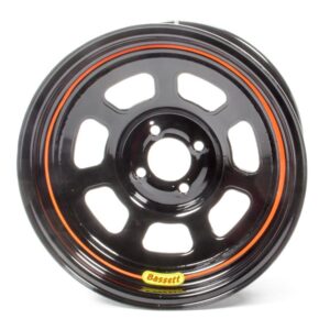 BASSETT Wheel 15x7 4x100mm D- Hole 4in BS Black 57SH4