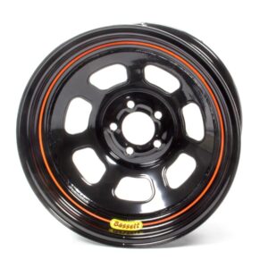 BASSETT Wheel 15x7 5x100mm D- Hole 3in BS Black 57SN3