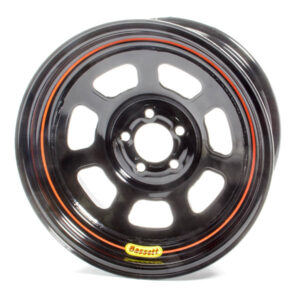 BASSETT Wheel 15x7 5x100mm D- Hole 4in BS Black 57SN4