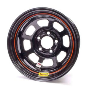 BASSETT 15x8 IMCA Wheel D-Hole Black 5x5 58D51I