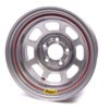 BASSETT 15X8 IMCA Wheel D-Hole Silver 5x5 58D52IS
