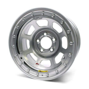 BASSETT 15X8 IMCA B/Lock Wheel D-Hole Silver 5x5 58D52ISLK