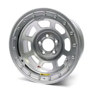 BASSETT 15X8 IMCA B/Lock Wheel D-Hole Silver 5x5 58D53ISLK