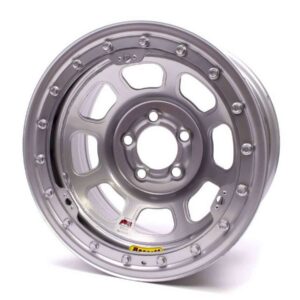 BASSETT 15x8 IMCA B/Lock Wheel D-Hole Silver 5x5 58D5475ISLK