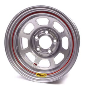 BASSETT 15X8 IMCA Wheel D-Hole Silver 5x4.75 58DC2IS