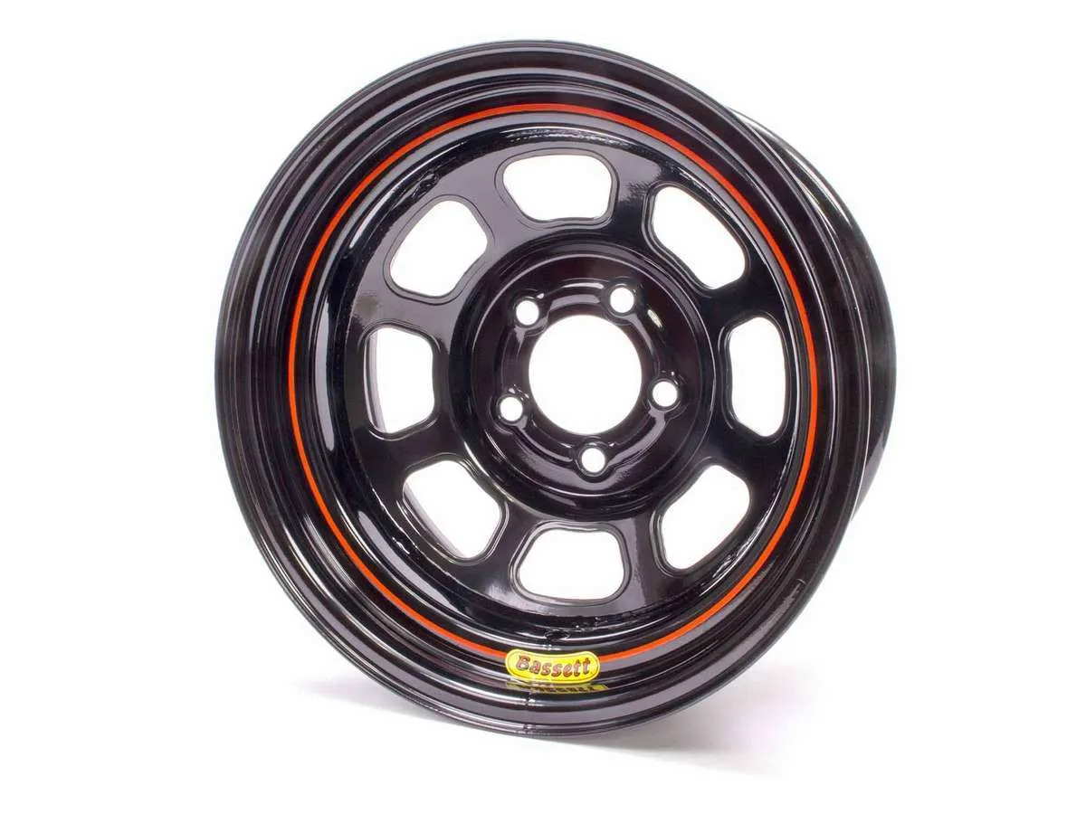 BASSETT 15x8 D Hole 5x5.5 BC 4in BS Black DOT D58DJ4