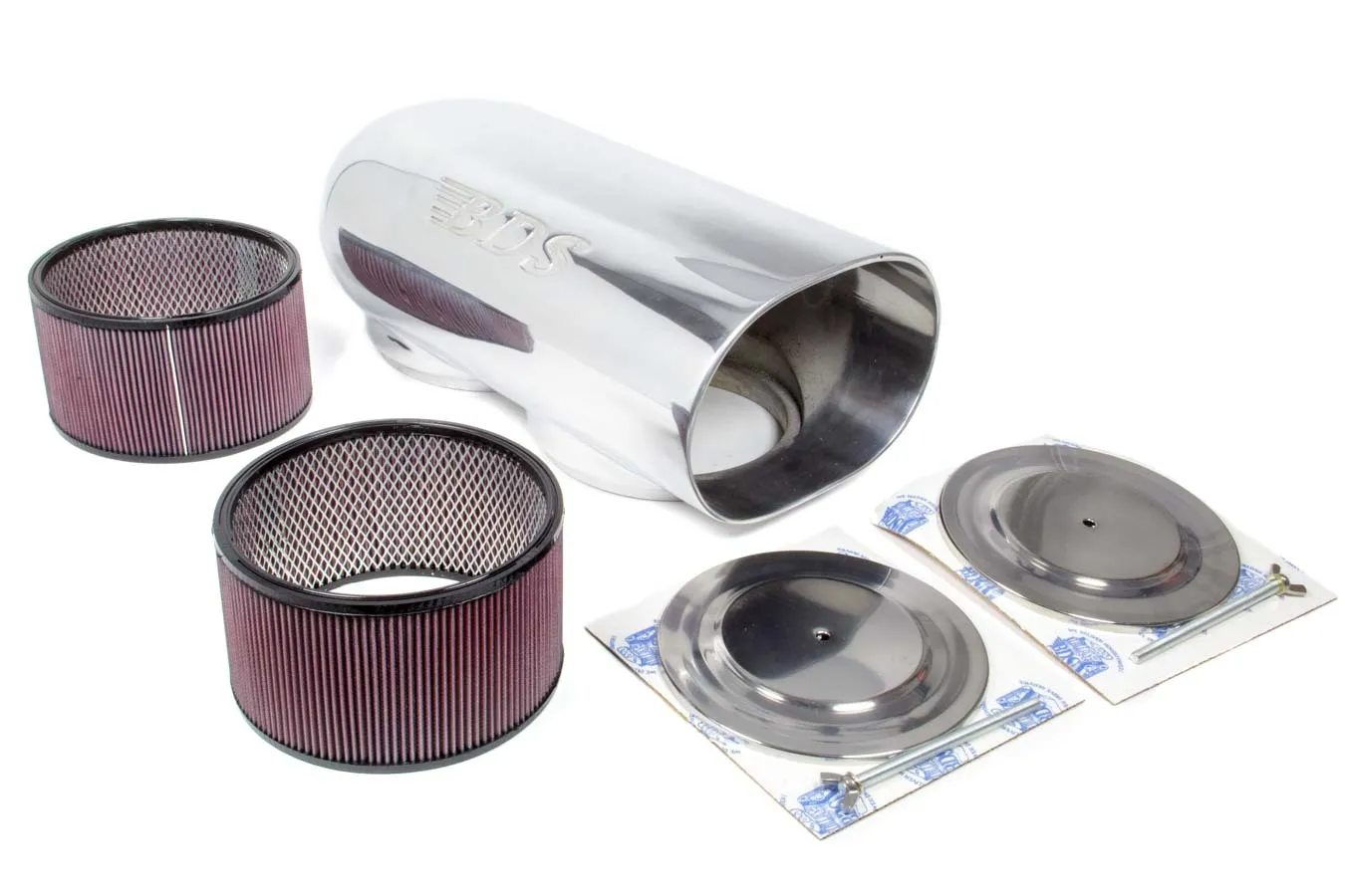 BLOWER DRIVE SERVICE Dual Dominator Scoop w/ Filters - Polished SC-9003
