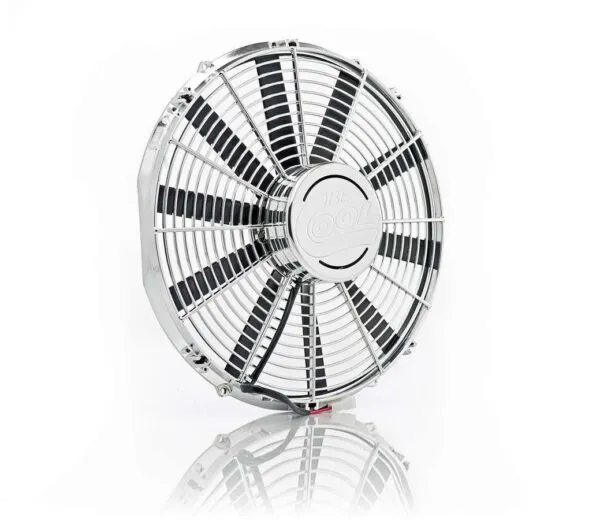 BE-COOL RADIATORS 16in. Chrome Plated- High Torque- Electric 75033