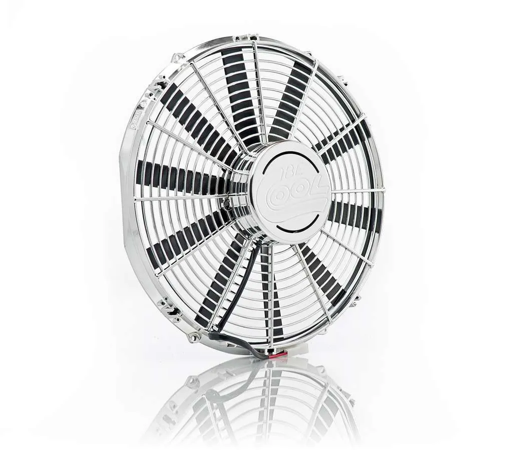 BE-COOL RADIATORS 16in. Chrome Plated- High Torque- Electric 75033