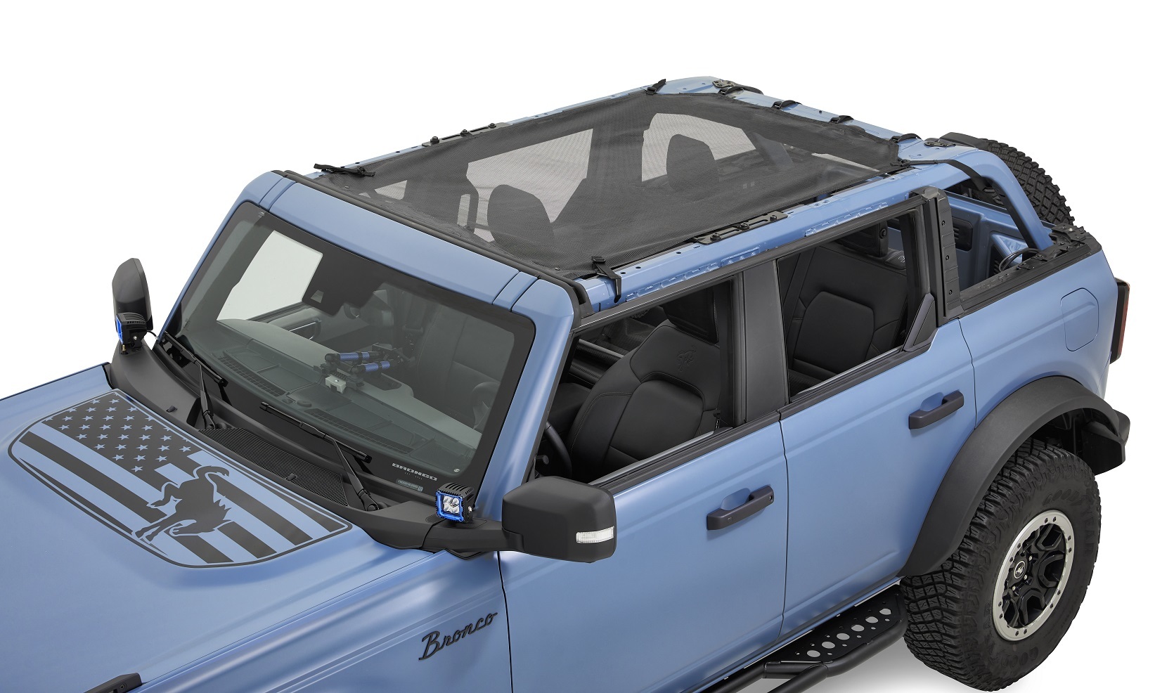 BESTOP 21- Ford Bronco Safari Access Bimini Mesh 52423-11