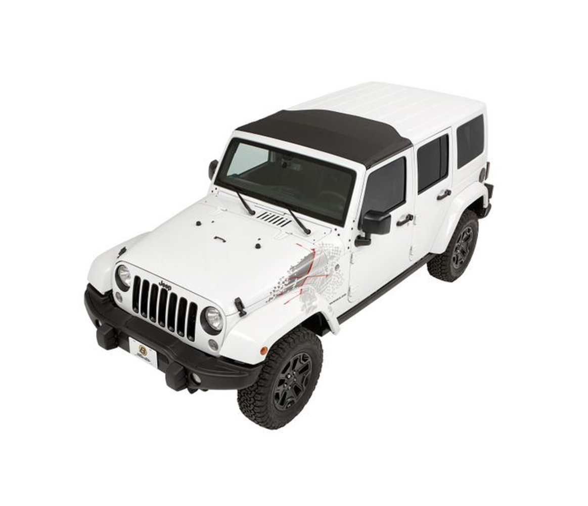BESTOP Sunrider Hardtop 07-18 J eep Wrangler Black Twill 52453-17