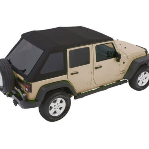 BESTOP Trektop NX Glide Black Twill 07-   Wrangler 4Dr 54923-17