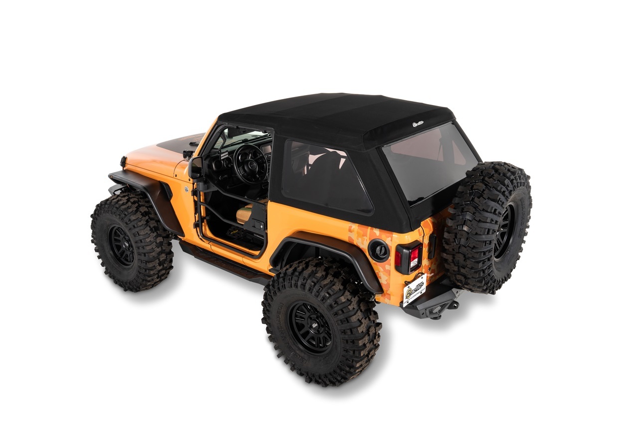 BESTOP 18- Jeep Wrangler JL 2Dr Trektop Glide Blk Diamon 54930-35